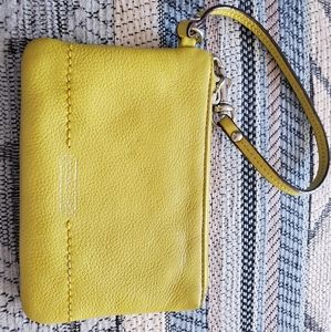 Coach Chartreuse wristlet